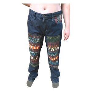 Upcycled Calvin Klein Dark Wash Bootcut Art Jeans 14 / 36”